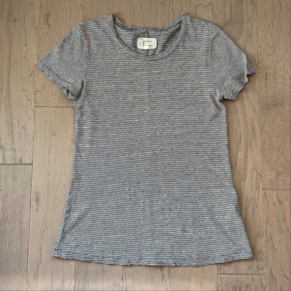 Current/Elliott mini-stripe short sleeve tee